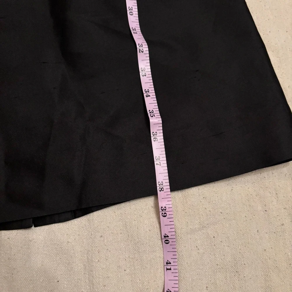Kate Spade New York Black Silk Cotton‎ Bow Waist Cocktail Dress Size 8 Gold Zip